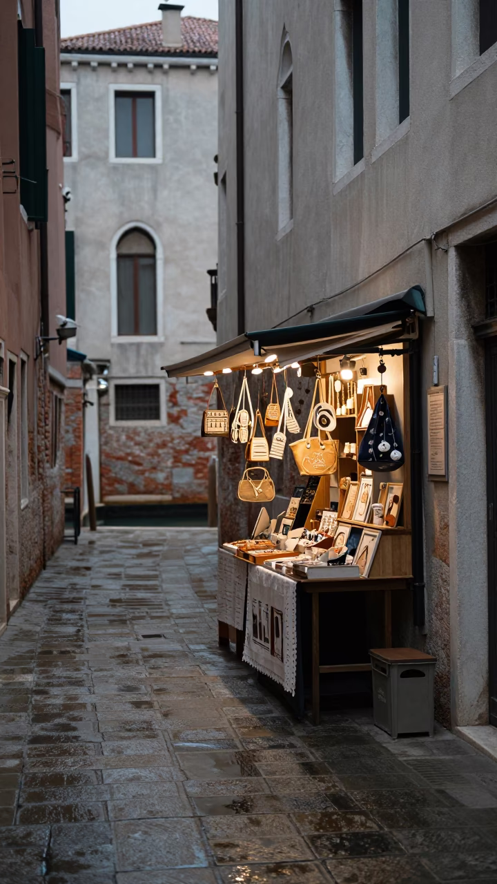 Artisan Stall in Venice in in Venice, Italy