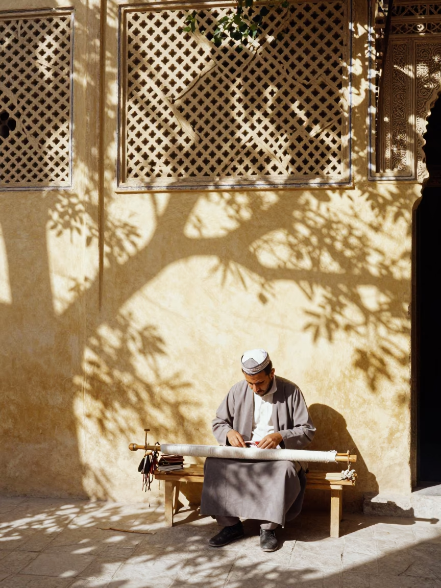 Artisan Weaving in Fez in in Fez, Morocco