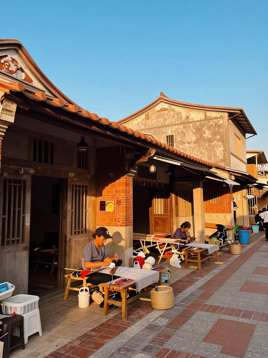 Artisan Weaving in Tainan in in Tainan, Taiwan