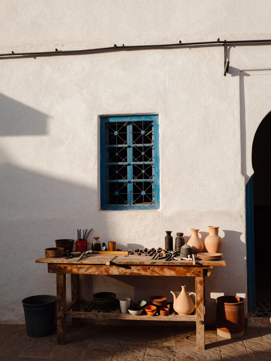 Artisan Workbench in Essaouira in in Essaouira, Morocco