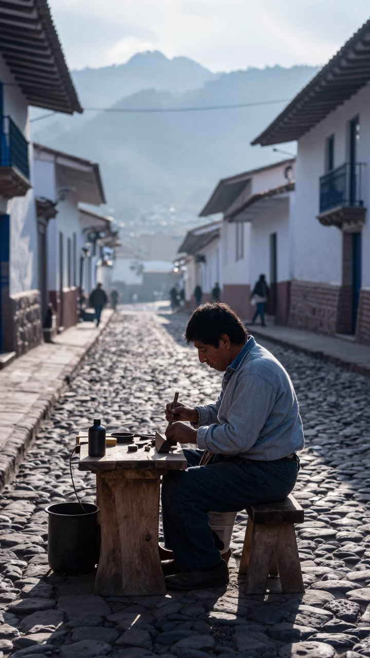 Artisan Working in Cusco in in Cusco, Peru