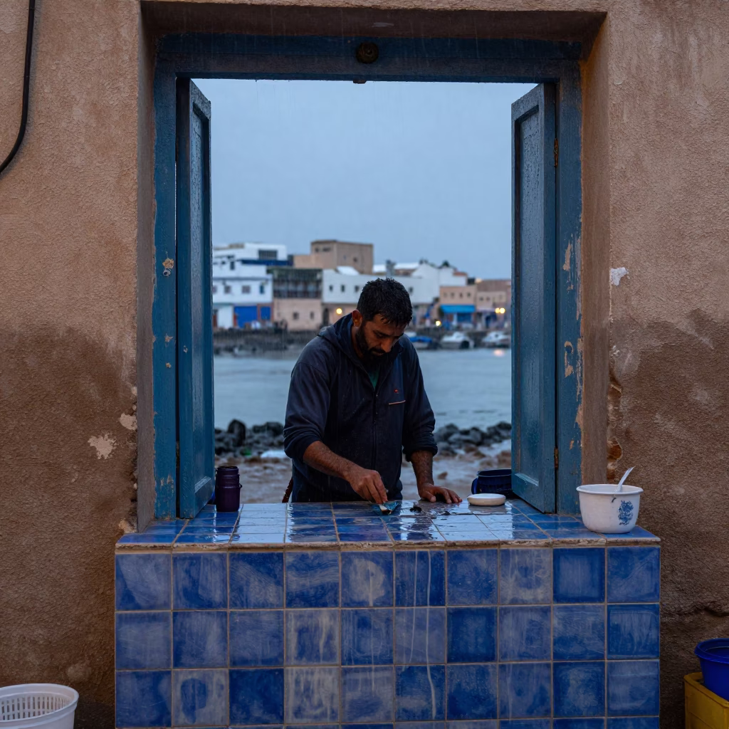 Artisan Working in Essaouira in in Essaouira, Morocco