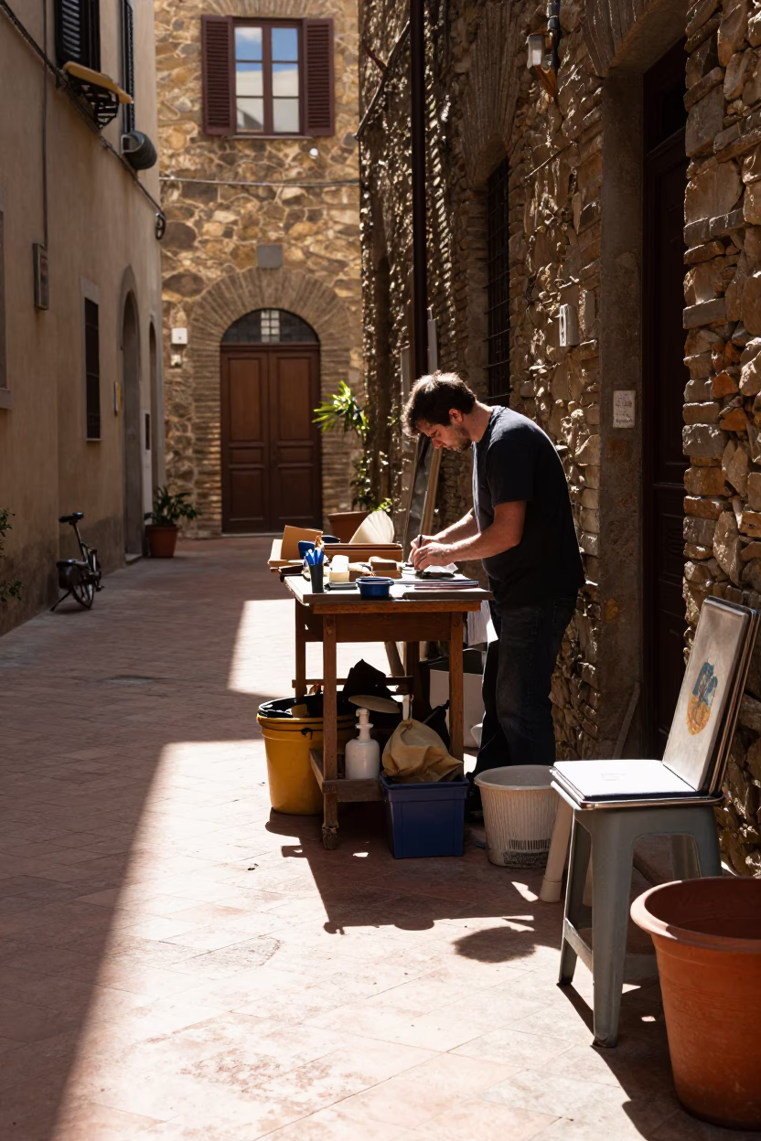 Artisan Working in Florence in in Florence, Italy