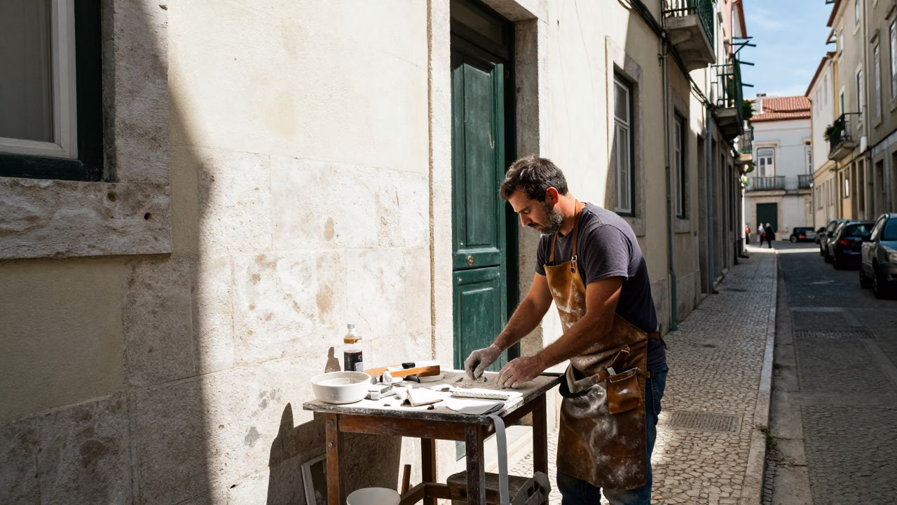 Artisan Working in Lisbon in in Lisbon, Portugal