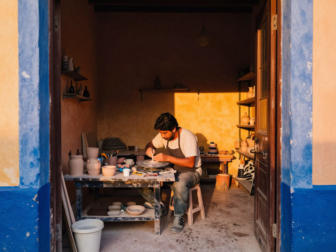 Artisan Working in Mexico City in in Mexico City, Mexico