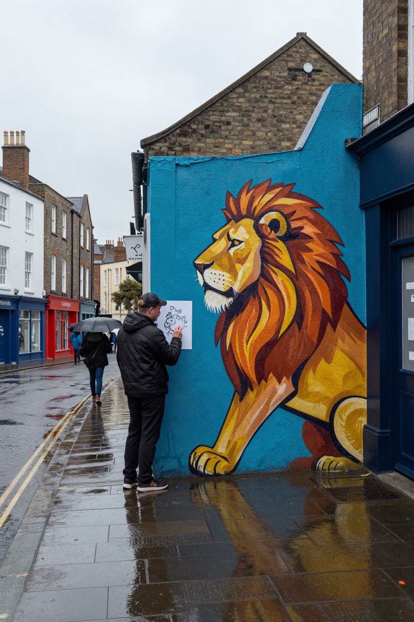 Artist Sketching in Bristol in in Bristol, United Kingdom
