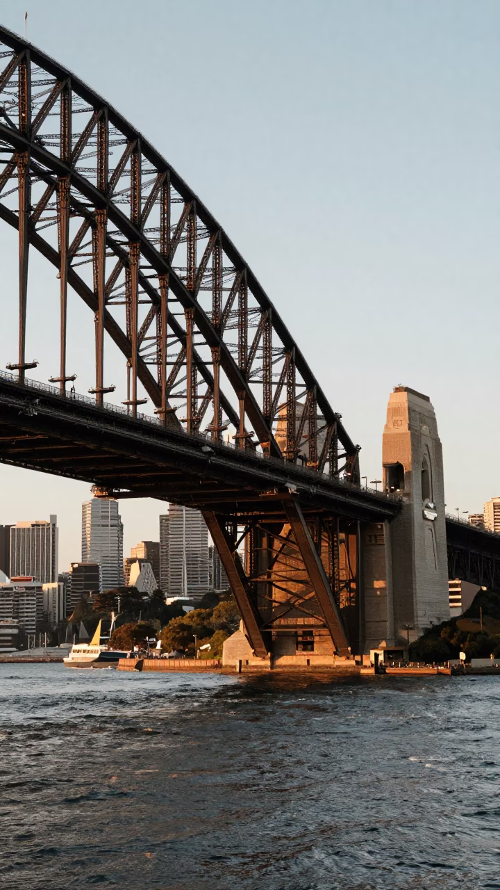 As First Light Reaches The Scene on Harbor View in Sydney in in Sydney, New South Wales, Australia
