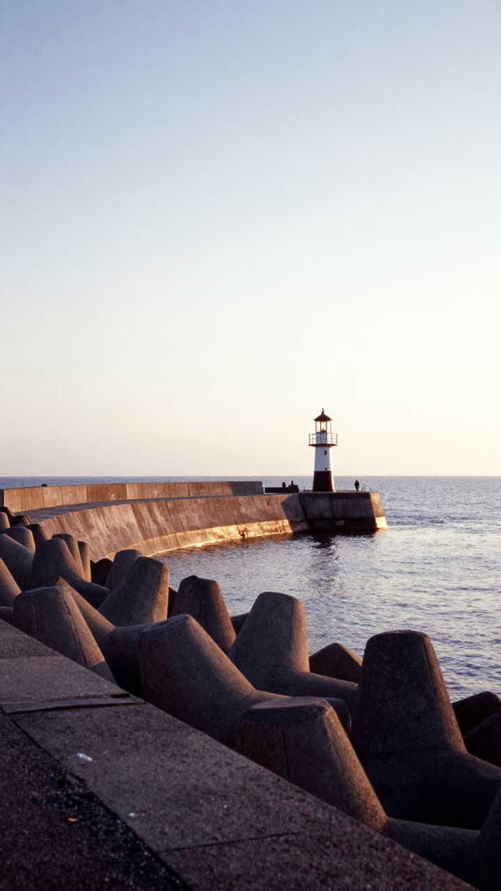 As First Light Reaches The Scene on Lonely Beacon in Copenhagen in in Copenhagen, Denmark