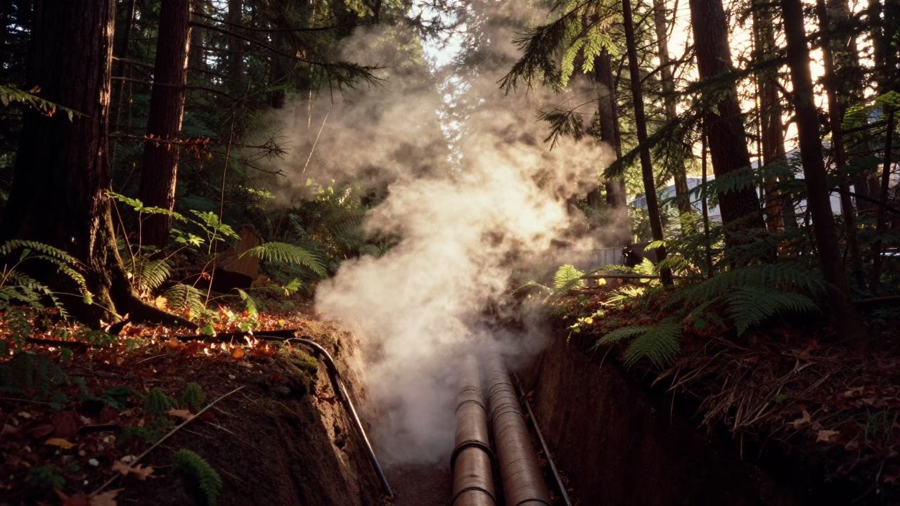 As First Light Reaches The Scene on Maple Leaves in Portland in in Portland, Oregon, United States