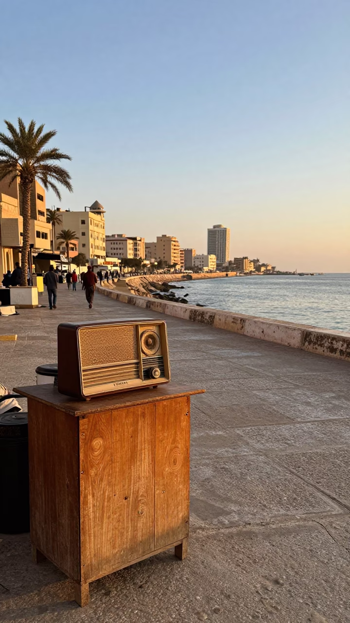 As First Light Reaches The Scene on Morning Light in Alexandria in in Alexandria, Egypt