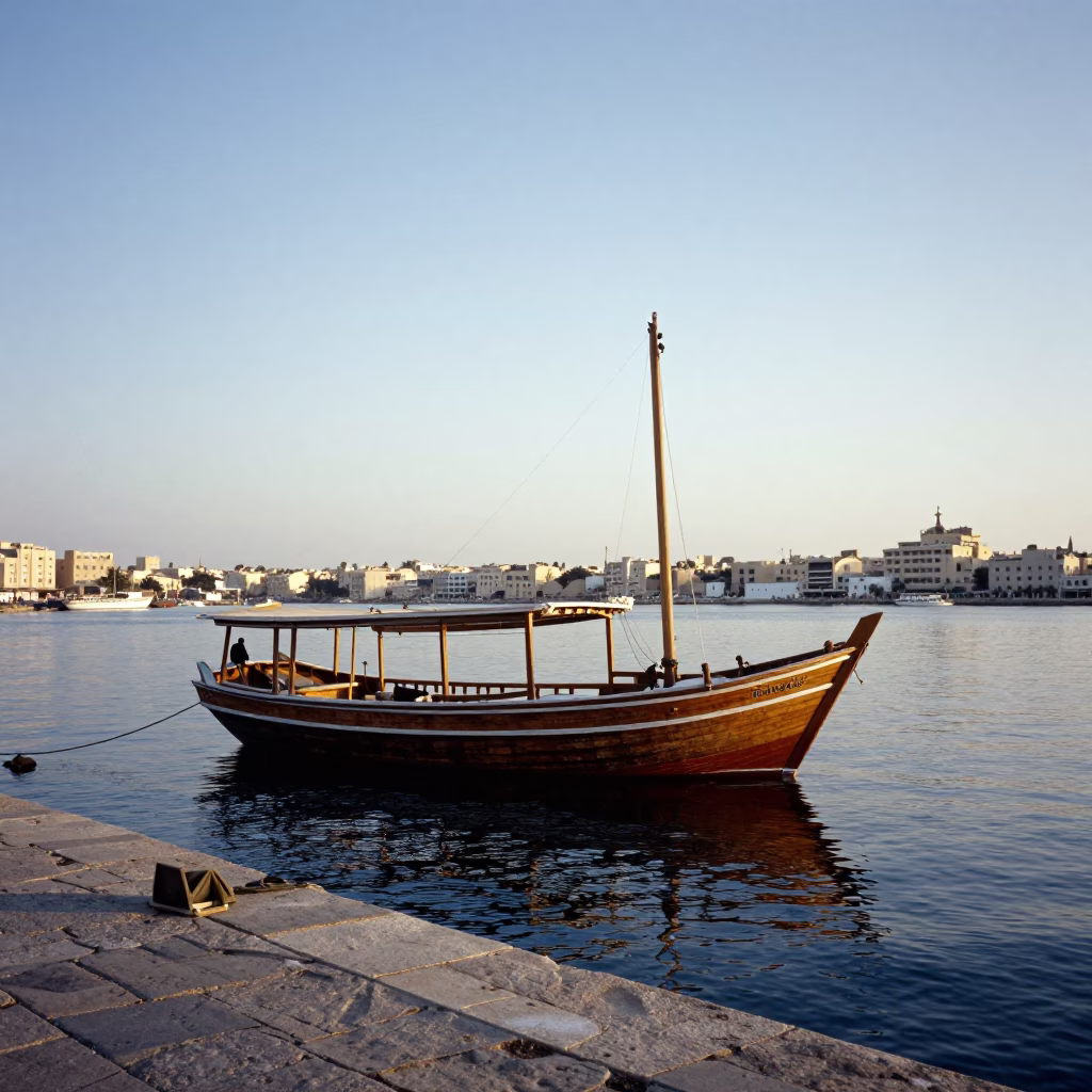 As First Light Reaches The Scene on Morning Light in Alexandria in in Alexandria, Egypt