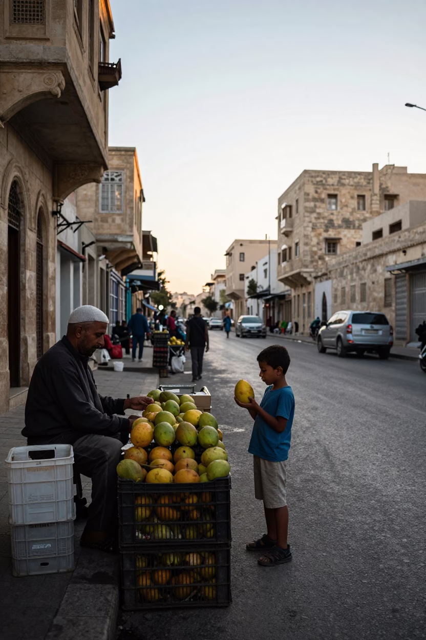 As First Light Reaches The Scene on Morning Light in Alexandria in in Alexandria, Egypt