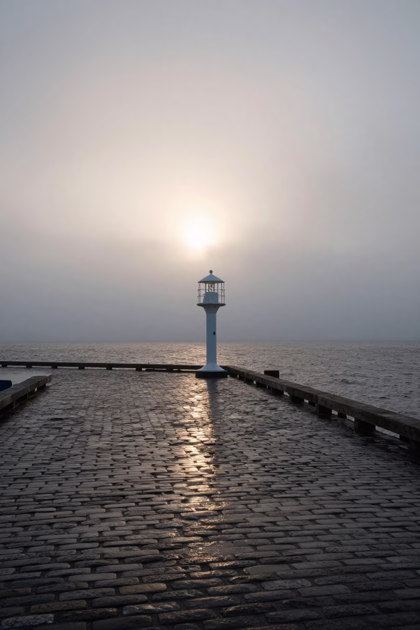 As First Light Reaches The Scene on Sea Mist in Halifax in in Halifax, Nova Scotia, Canada