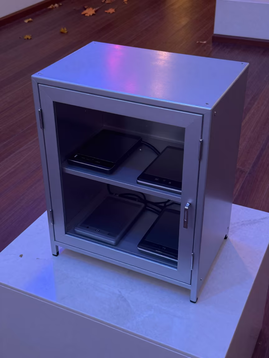 Ashgabat Loaner Cabinet Autumn Evening in on a museum plinth in Ashgabat