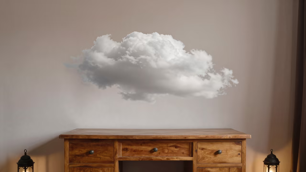 Asperitas Cloud Over Marrakech Desk in on a writing desk near Marrakech