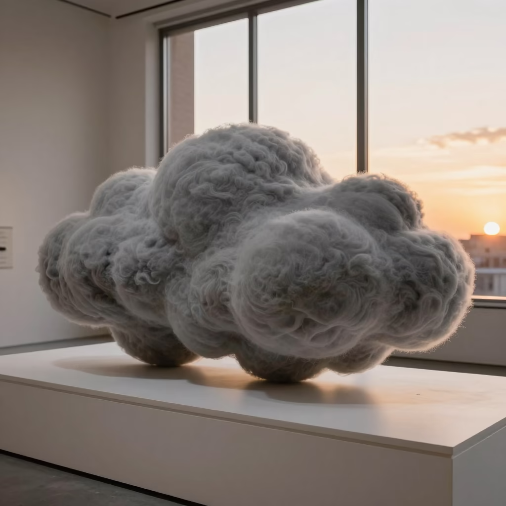 Asperitas Cloud Model on Cordoba Display Ledge in on a painted display ledge in Cordoba Argentina