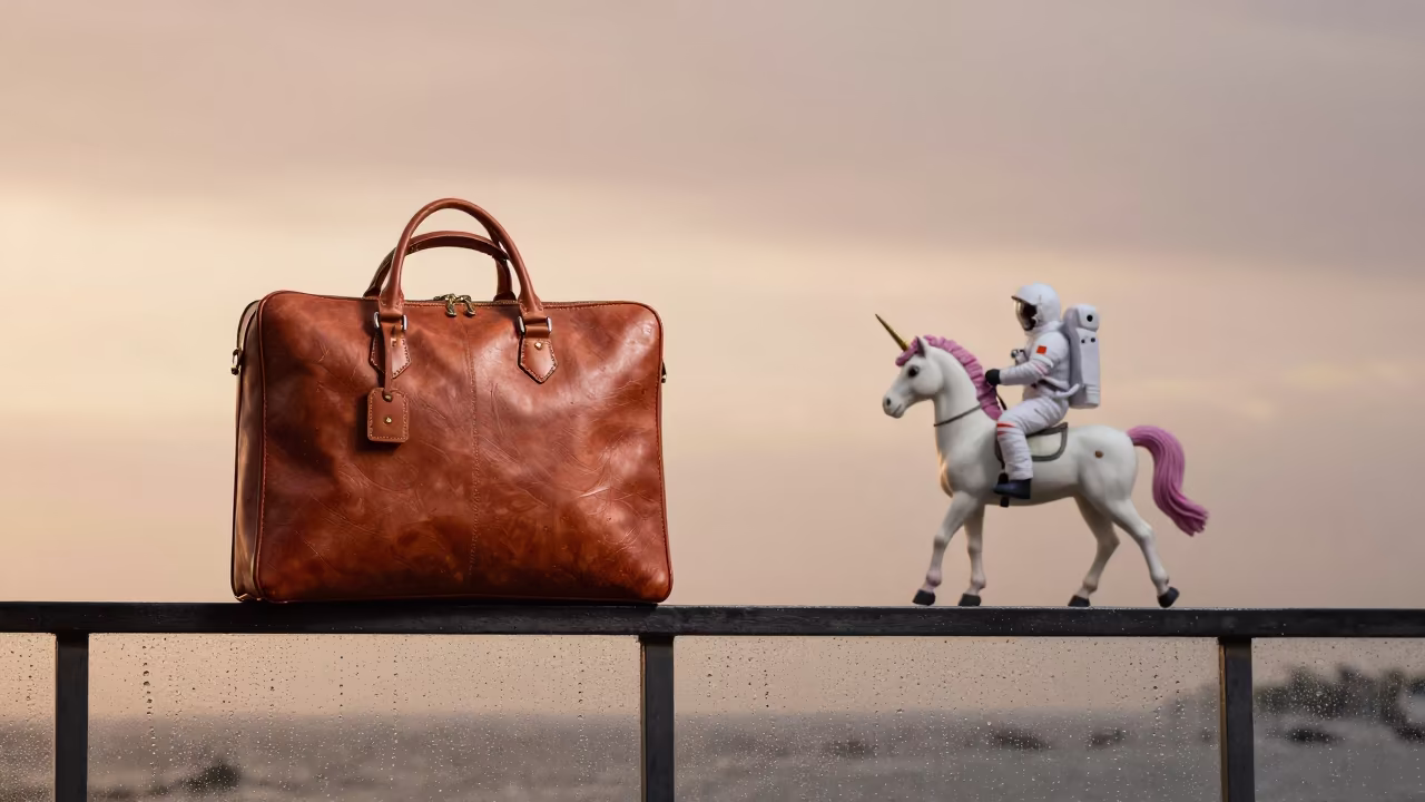 Astronaut Unicorn Pier Map Case Dar es Salaam in on a pier railing in Dar es Salaam