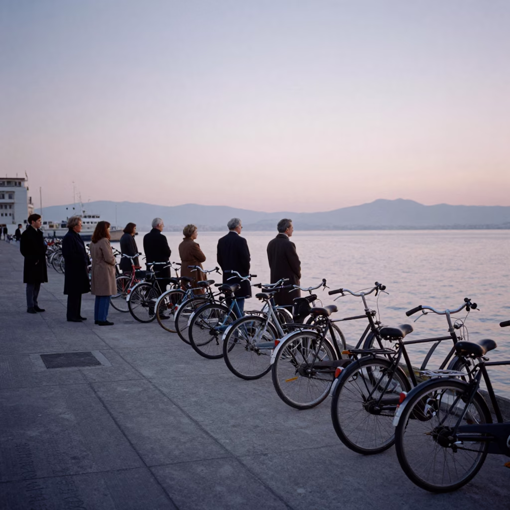Athens Before Sunrise at Sunrise Light in in Athens, Greece
