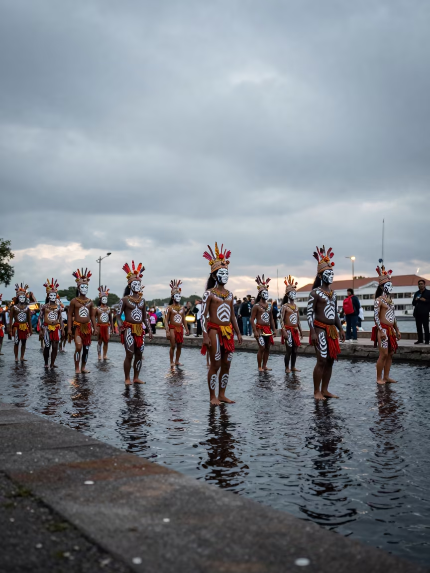 Ati-Atihan Festival Parade in Tallinn Waterfront in at a waterfront celebration in Tallinn