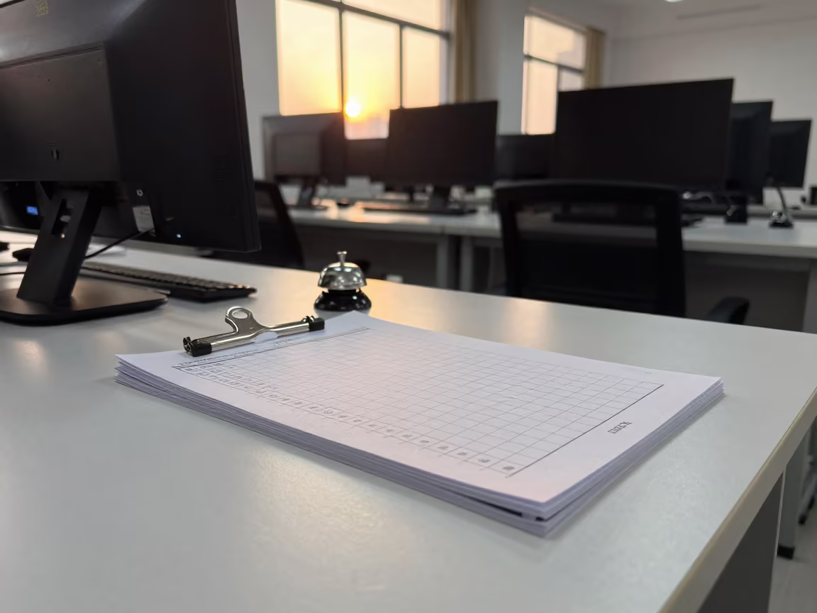 Attendance Sheet Under School Bell Schedule Fuzhou in in a computer lab before lessons in Fuzhou