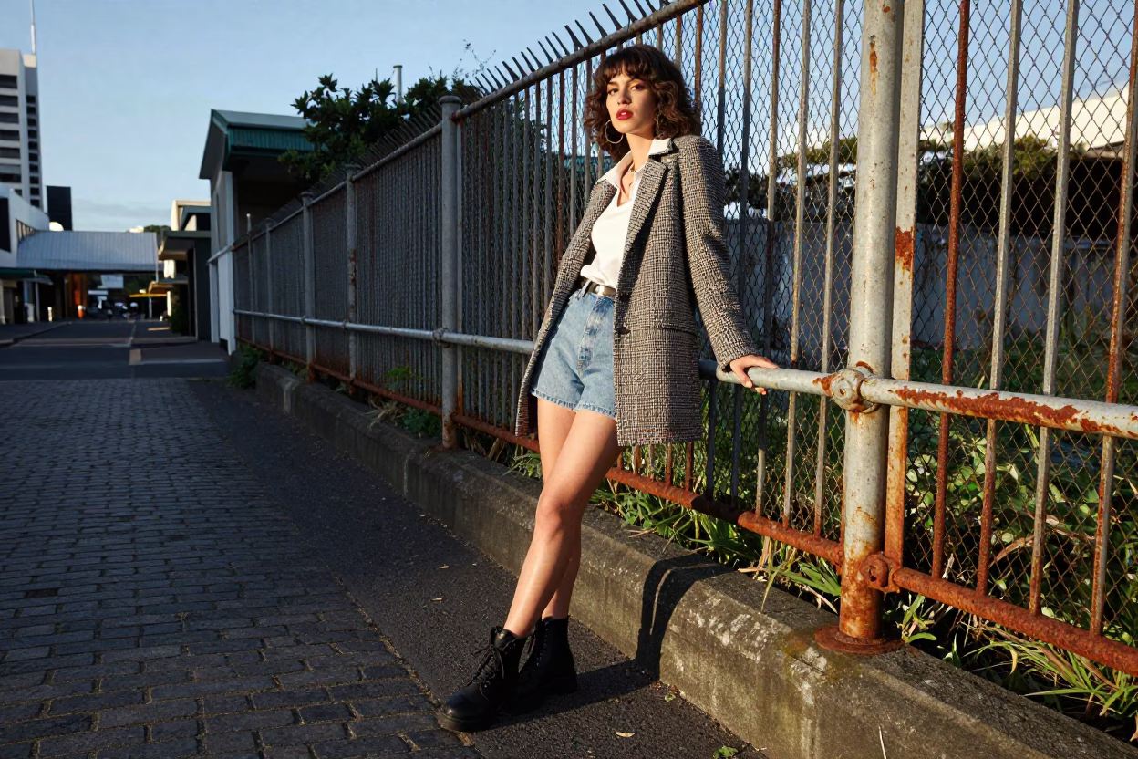 Auckland Fashion Model at The Late Morning Light in in Auckland, New Zealand