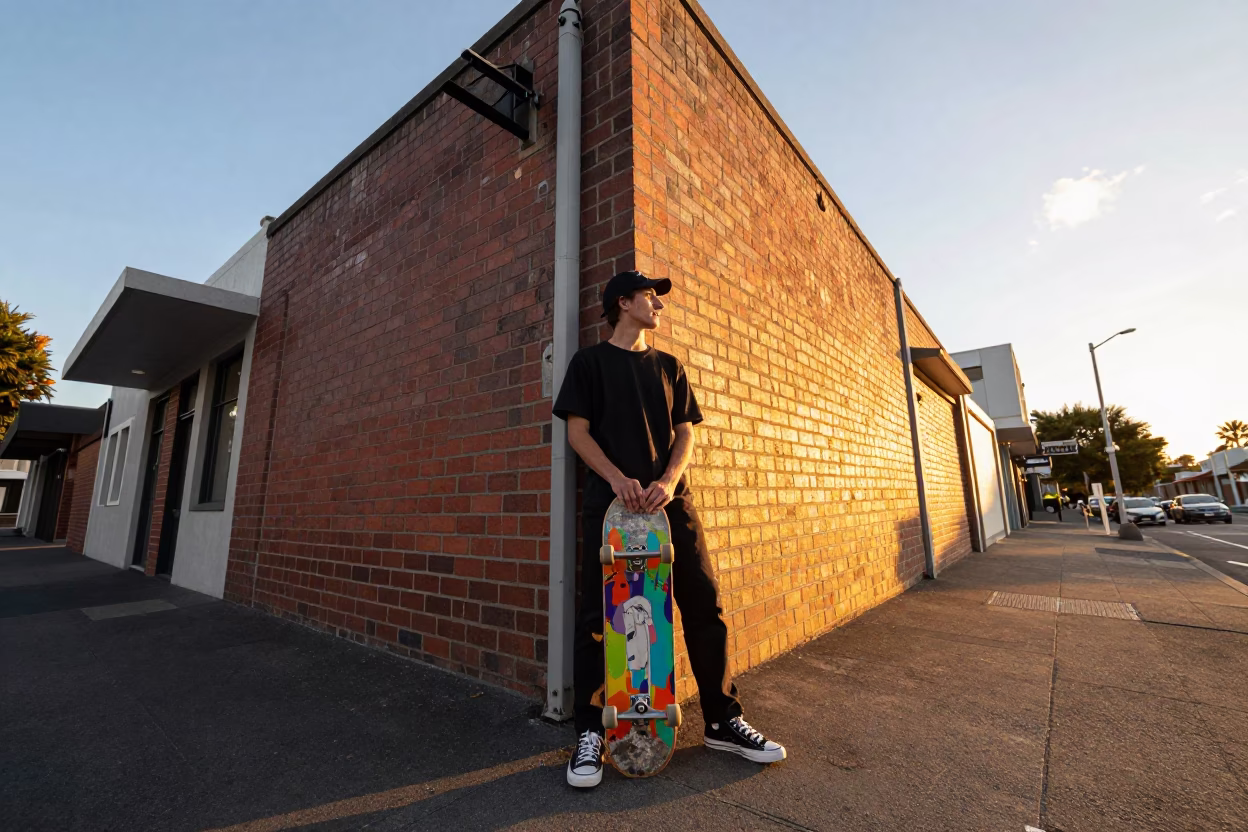 Auckland Street Scene at Golden Hour in in Auckland, New Zealand