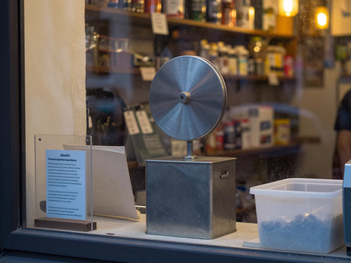 Audit Weight Tin in Budapest Store Twilight in inside a storefront prepared for opening in Budapest