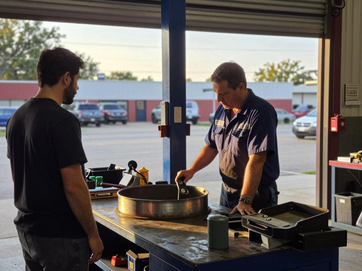 Austin Customer at Late Afternoon Light in in Austin, Texas, United States