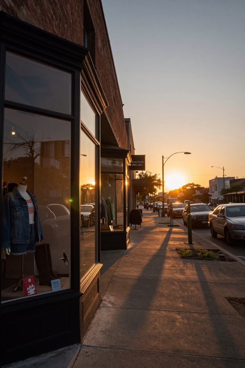 Austin Dusk at As The Sun Drops Toward The Horizon in in Austin, Texas, United States
