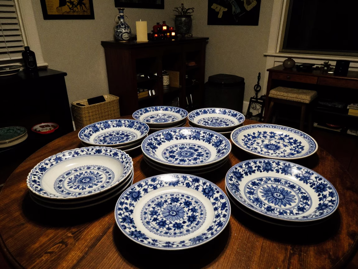 Austin Pattern Saucers at Deep In The Night Light in in Austin, Texas, United States