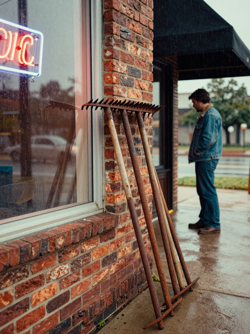 Austin Rake Heads at Dusk Light in in Austin, Texas, United States
