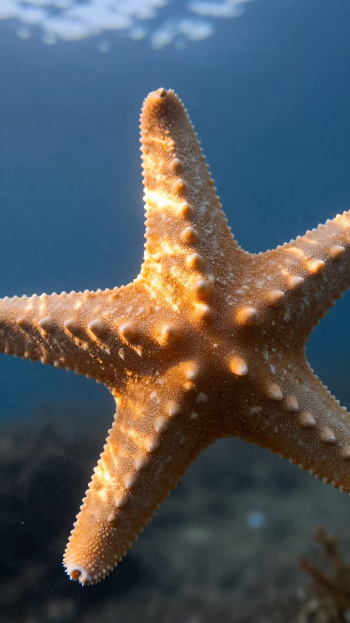 Australian Starfish Tube Feet in Monsoon Haze in in Australia