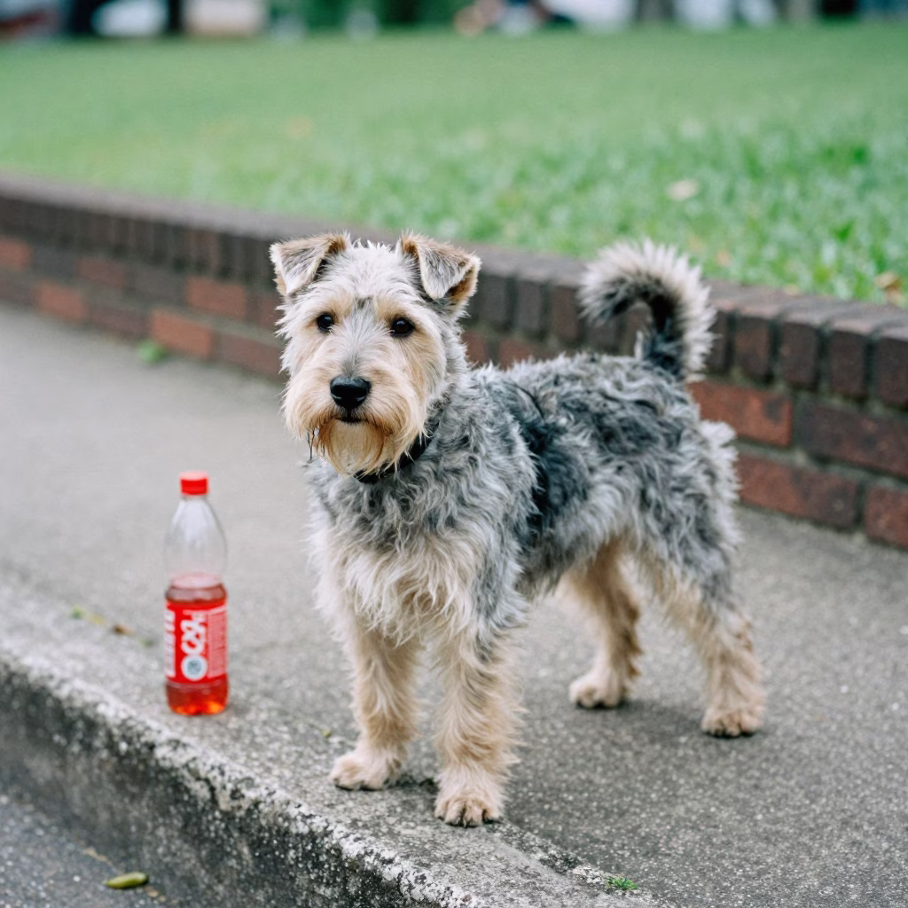 Australian Terrier Portrait on Ipoh Park Path in along a quiet park path with soft open shade and a clean background in Ipoh
