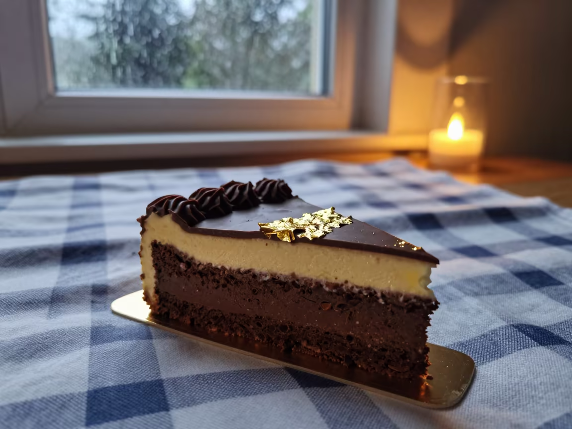Austrian Sachertorte Gold Leaf Picnic in on a picnic blanket in St Louis