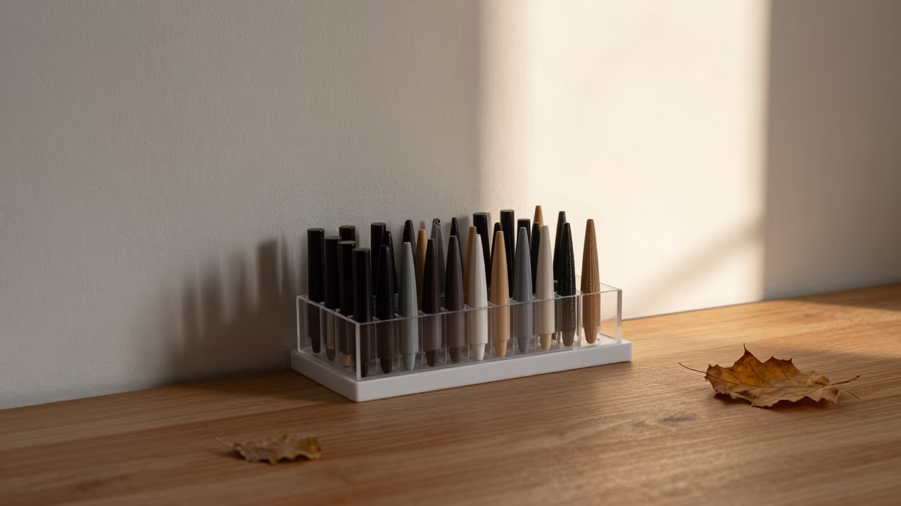 Autumn Acrylic Tip Organizer on Desk in on a writing desk near Łódź