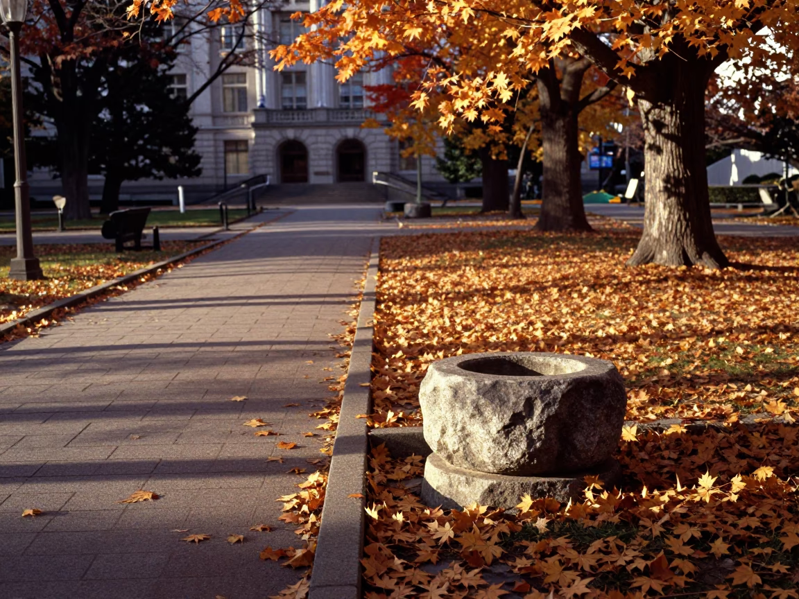 Autumn Afternoon in Sapporo at Clear Late-afternoon Light in in Sapporo, Japan