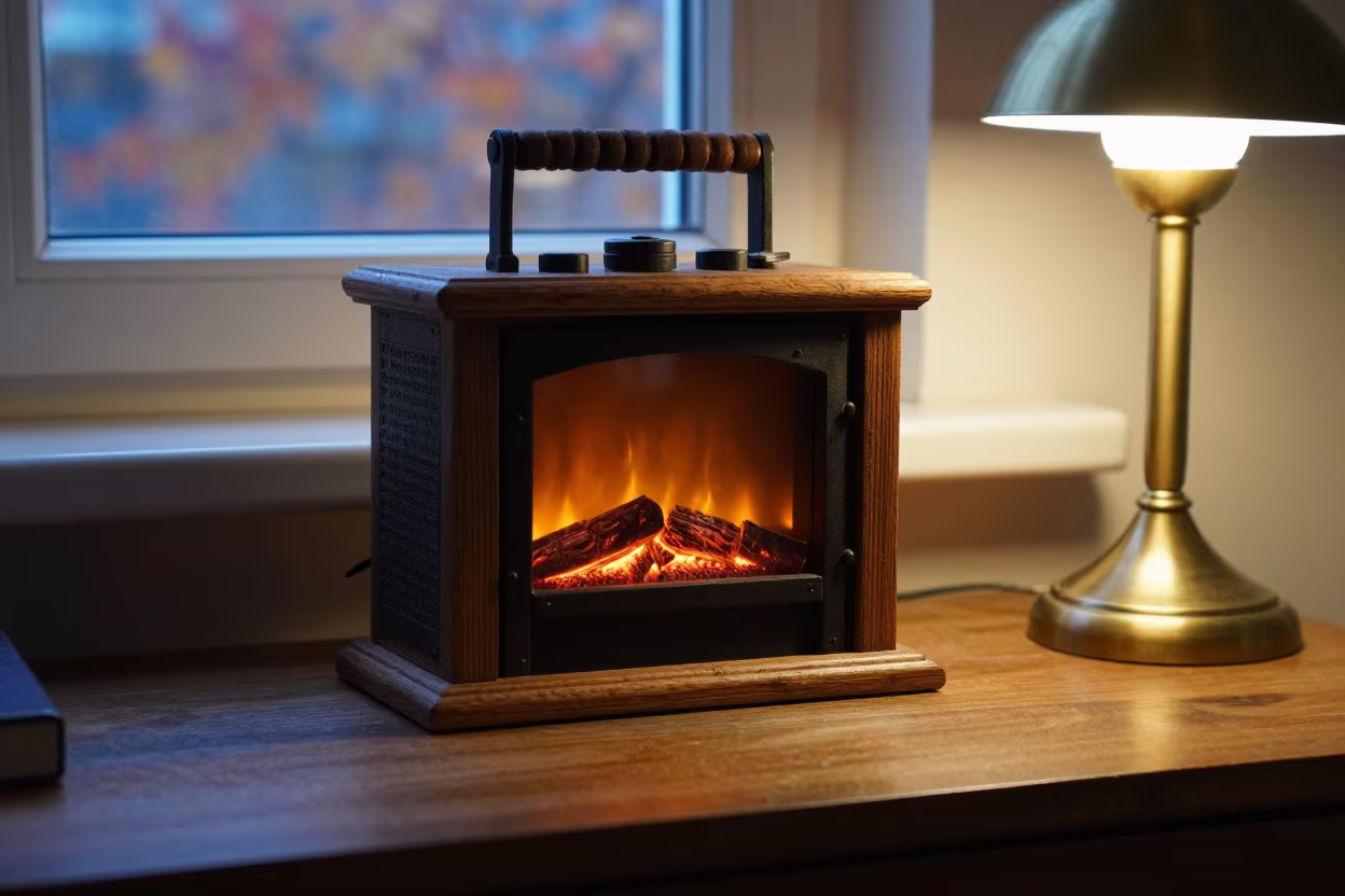 Autumn Fireplace on Beijing Writing Desk in on a writing desk in Beijing