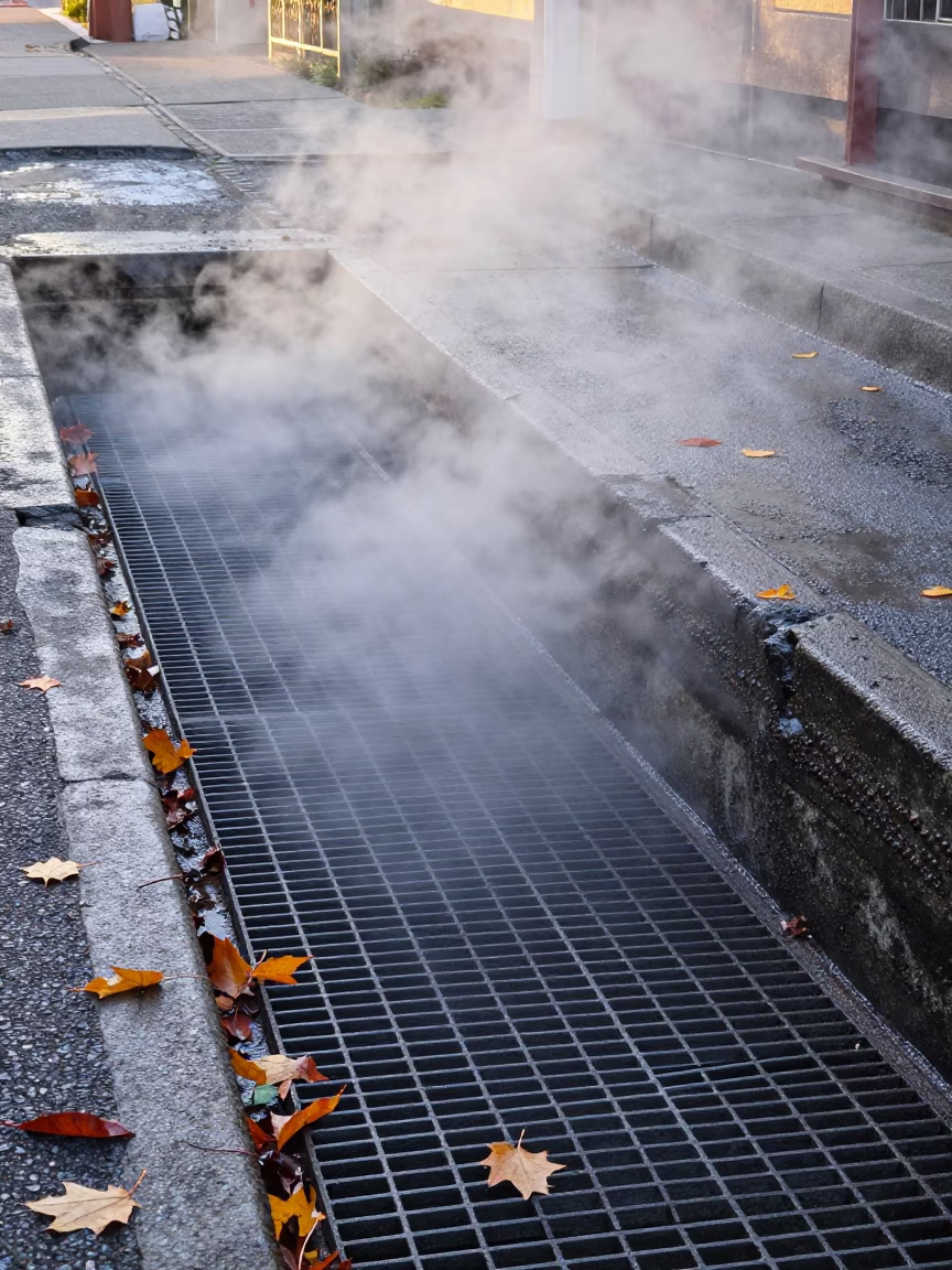 Autumn Leaves in San Francisco at The Still Hours Before Dawn Light in in San Francisco, California, United States