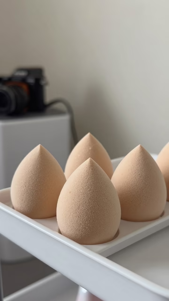 Autumn Makeup Sponge Drying Tray in Skopje Treatment Room in inside a skincare treatment room near Skopje
