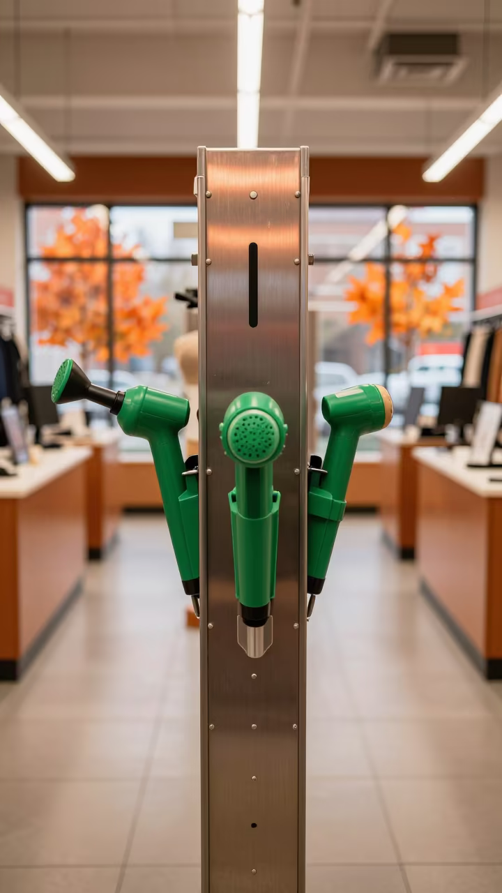Autumn Nursery Wand Holster in Retail Aisle in inside a bright retail aisle in Chicago