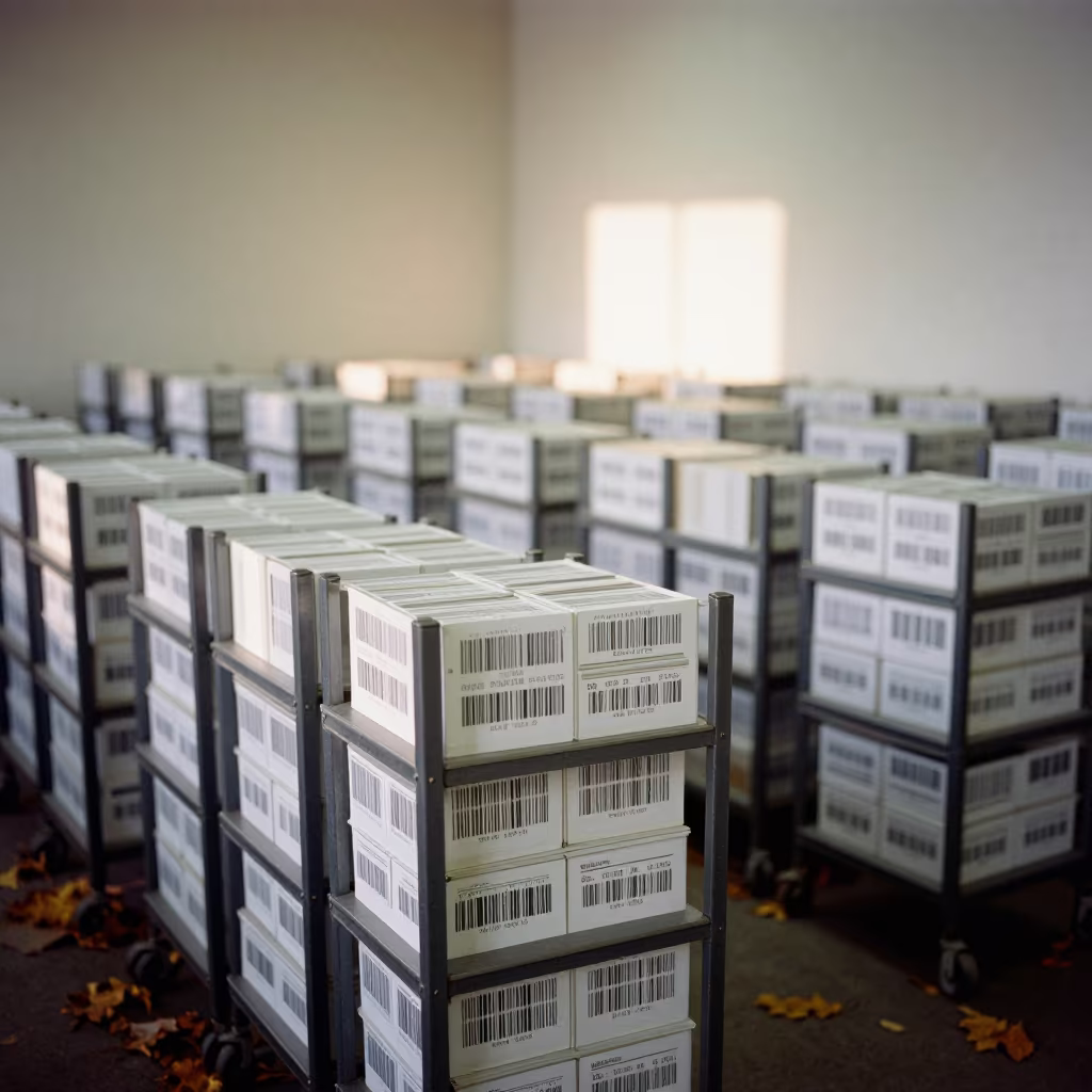 Autumn Office Cart Grid Maputo in inside an open-plan office bay near Maputo