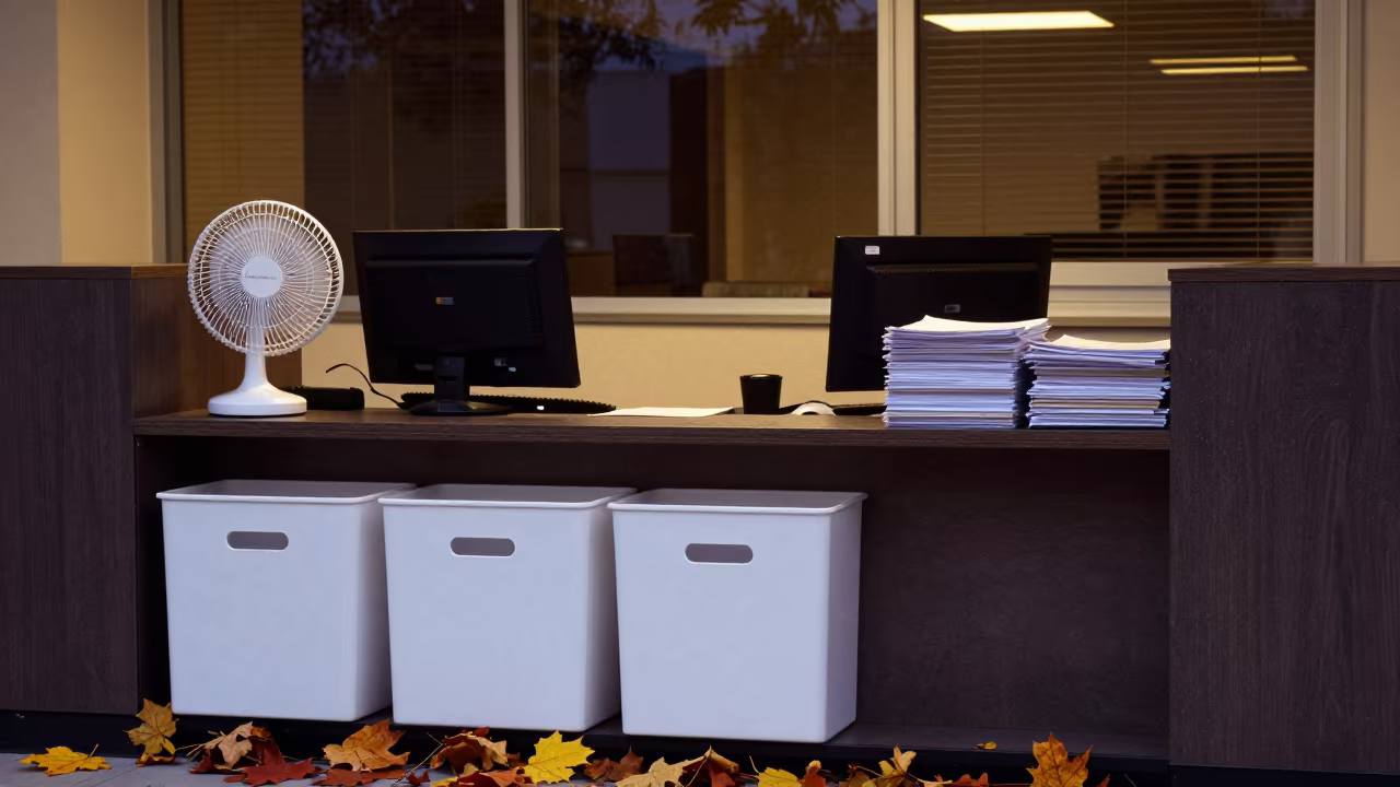 Autumn Onboarding Desk with Fan Filter in Petah Tikva in at a reception-side onboarding table in Petah Tikva