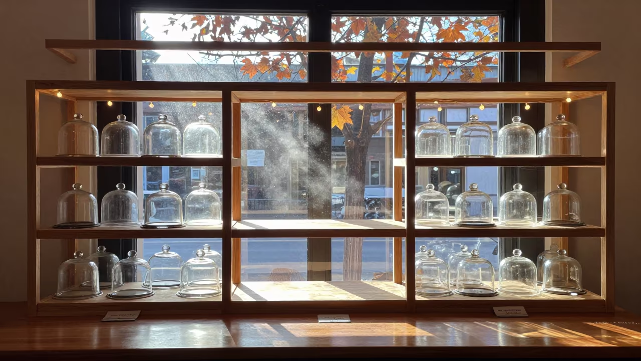 Autumn Pastry Shelf in Konya Breakfast Room in inside a breakfast room before opening in Konya