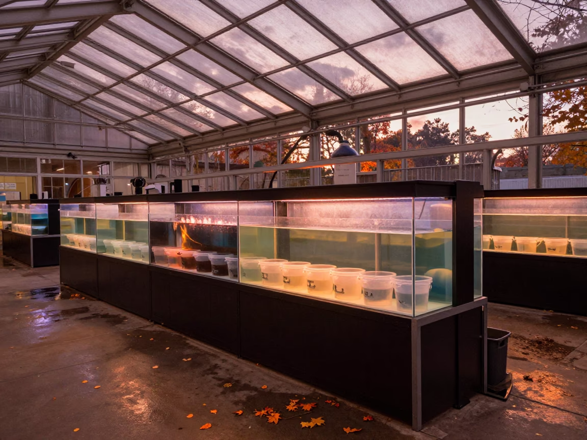 Autumn Pet Shop Aquarium Station in Milwaukee Arcade in inside a glass-roofed arcade in Milwaukee