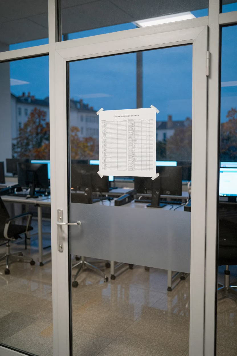 Autumn School Lab Attendance Sheet Evening in in a computer lab before lessons in Lyon