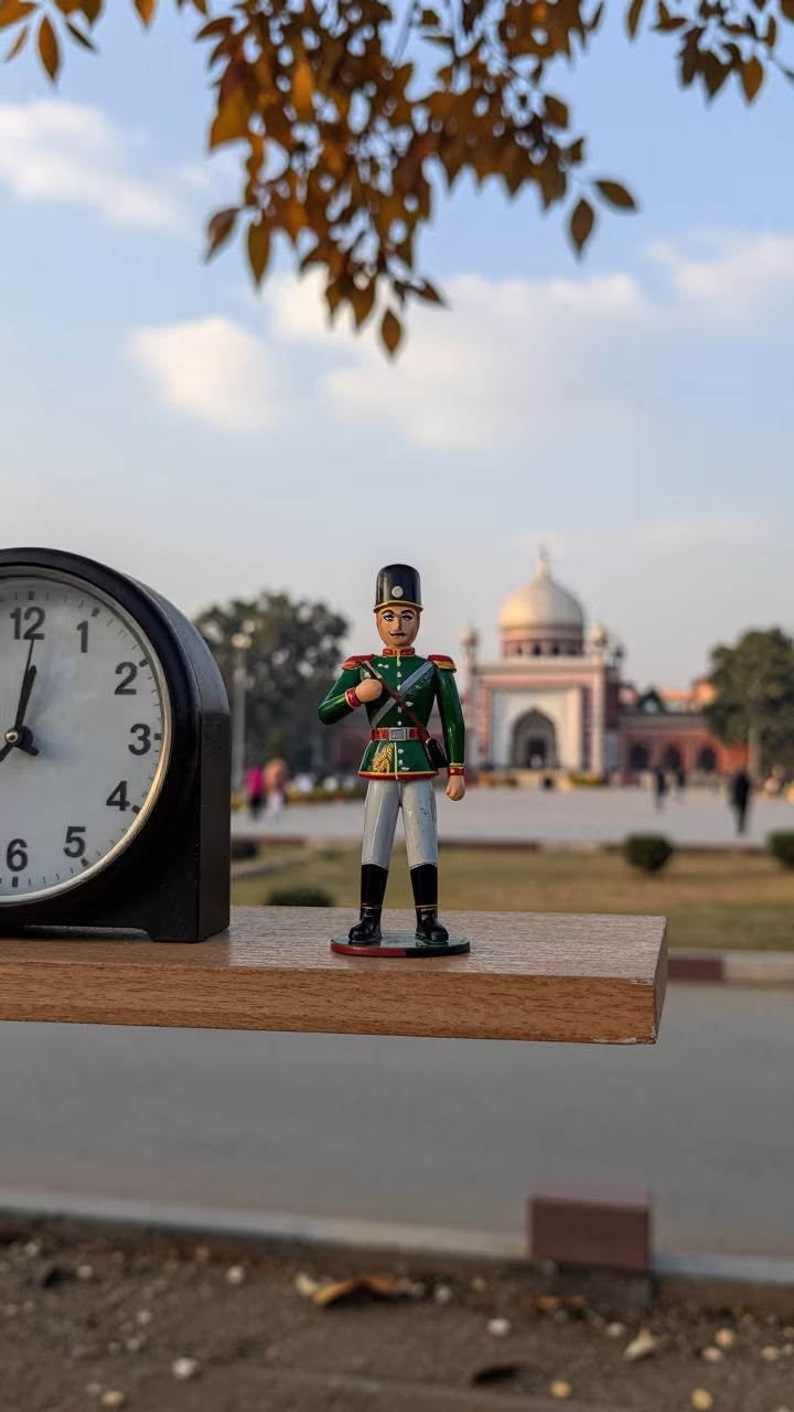 Autumn Soldier Toy on Multan Shelf in at a public square in Multan