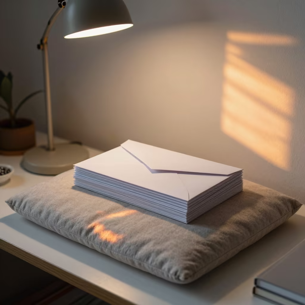 Autumn Sunset Glow Over Stacked Letters in on a reading nook cushion near 10th of Ramadan