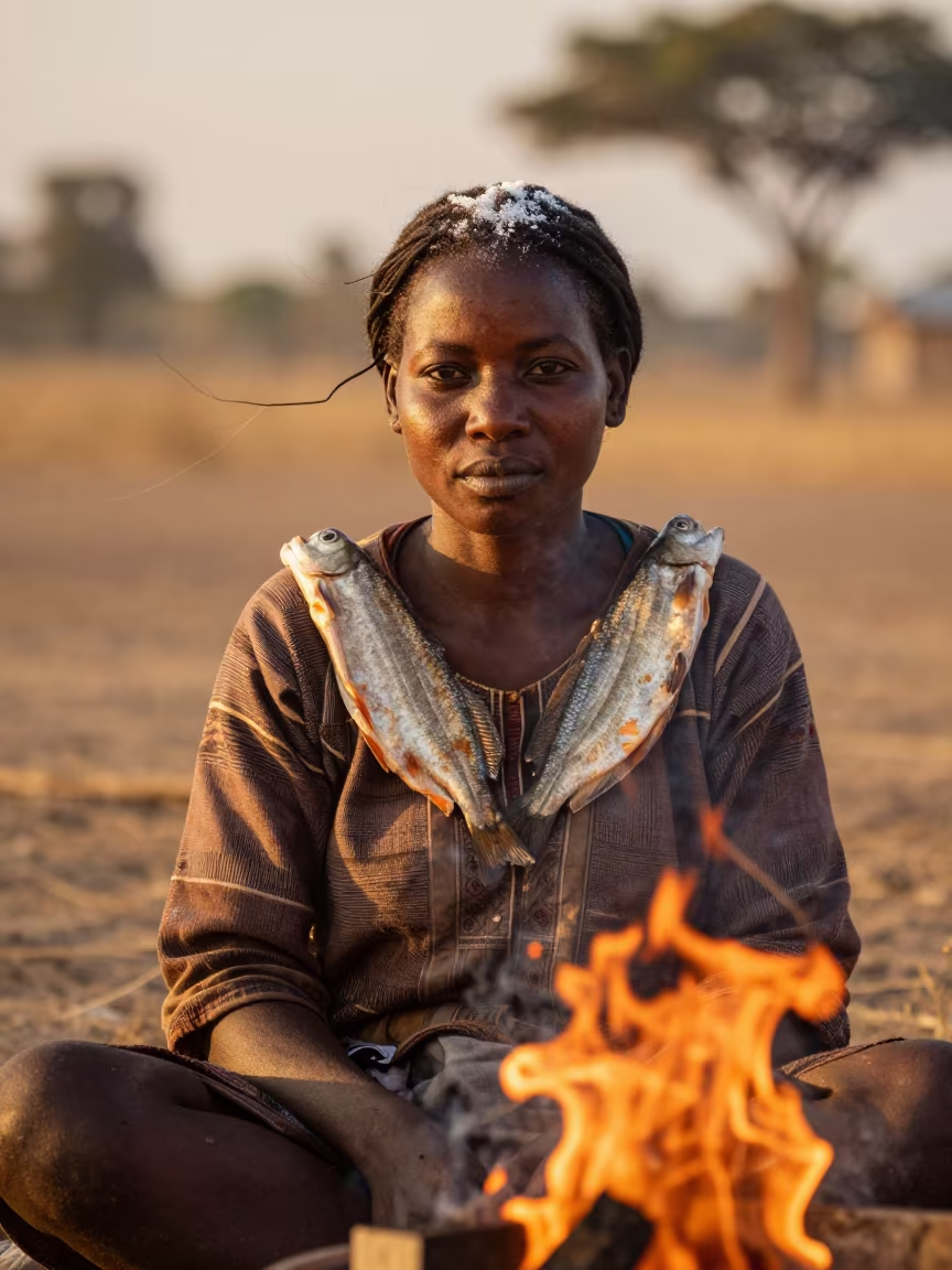 Awka Fisherwoman Golden Hour Portrait in in Awka