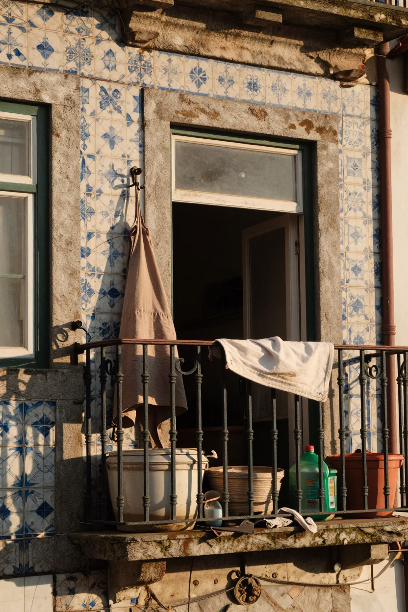 Azulejo Balcony in Porto in in Porto, Portugal