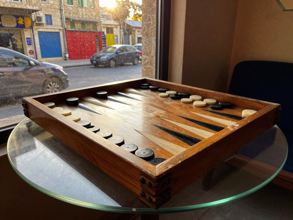 Backgammon Board in Beirut in in Beirut, Lebanon